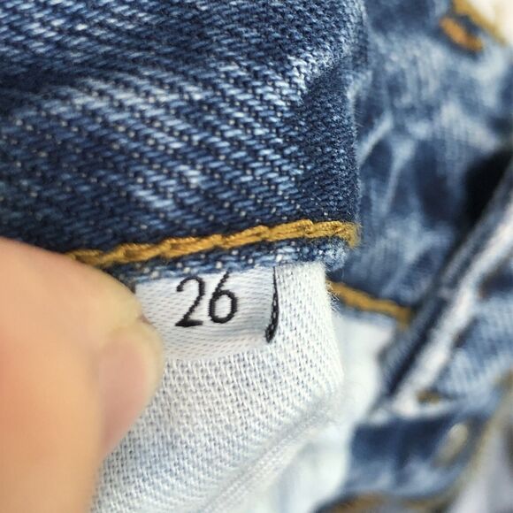 BOYISH The Tommy Jeans Womens 26 Blue Stonewash Stretch Button Fly High Waist - Picture 15 of 15